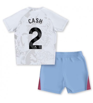 Aston Villa Matty Cash #2 Segunda Equipación Niños 2023-24 Manga Corta (+ Pantalones cortos)